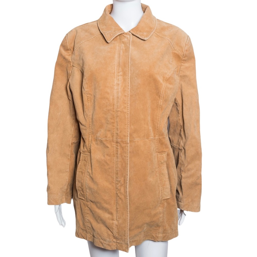 90s Vintage Tan Suede Jacket. Cherokee Brand. Size Large. Genuine Leather